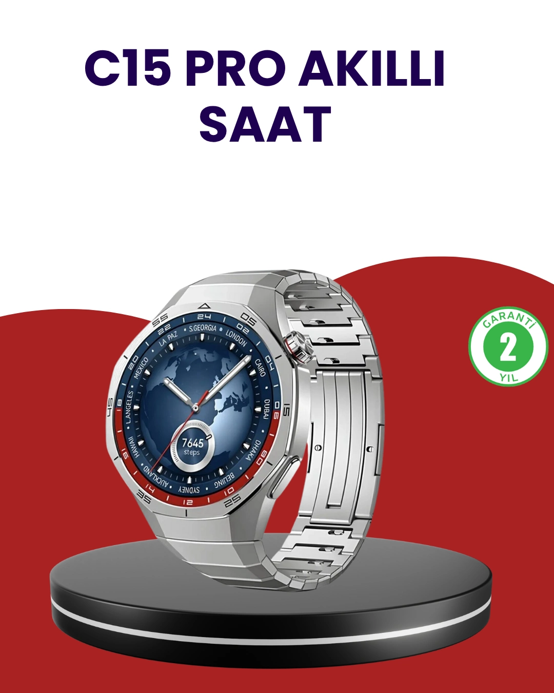 Adım Sayar Ve Uyku Takip Özellikli Akıllı Saat ( Lisinya )