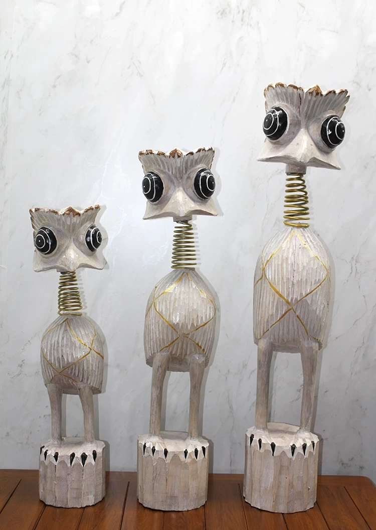 Ahşap 3'lü Deve Kuşu Seti 90 Cm Trendy:7 ( Lisinya )