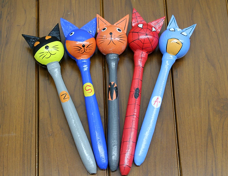 Ahşap 5'li Marakas Seti Model 2 ( Lisinya ) Ahşap 5'li Marakas Seti Model 2 ( Lisinya )