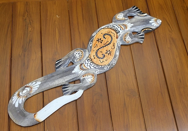 Ahşap Duvara Asmali Kertenkele Figürü Galileo-21 ( Lisinya )