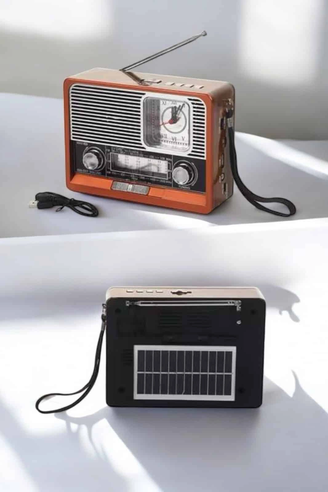 Ahşap Görünümlü Retro Bluetooth Radyo Usb,aux Ve Sd Kart Girişli ( Lisinya )