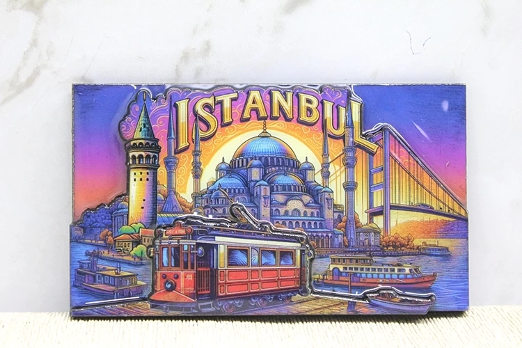 Ahşap İstanbul Temalı Magnet Alk4363 ( Lisinya )