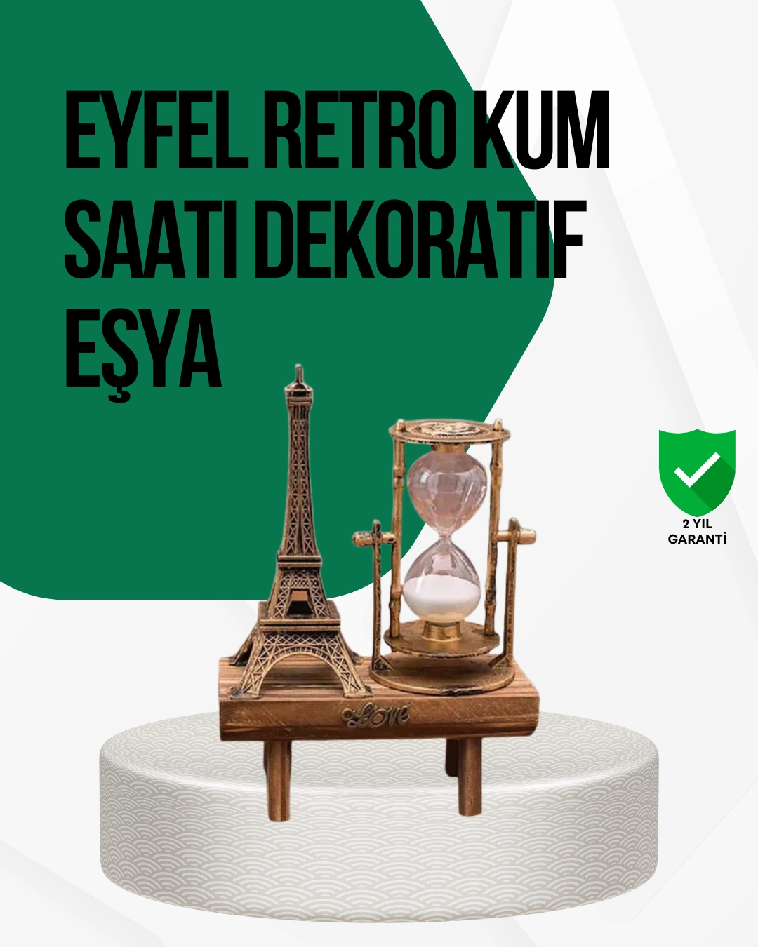 Ahşap Kum Saati – Vintage Tasarımlı Masa Dekoru ( Lisinya )