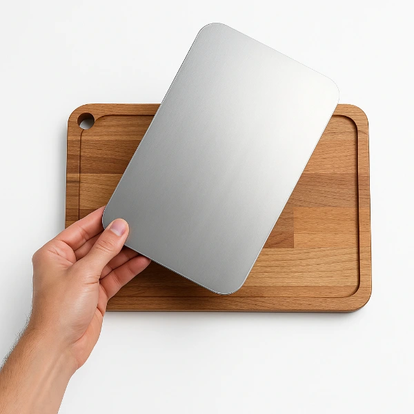 Ahşap Paslanmaz Çelik Kesim Ve Sunum Tahtası ( Lisinya ) Ahşap Paslanmaz Çelik Kesim Ve Sunum Tahtası ( Lisinya )