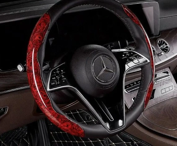 Ahşap Tasarımlı Direksiyon Simidi Koruma Kılıfı 2 Li ( Lisinya )