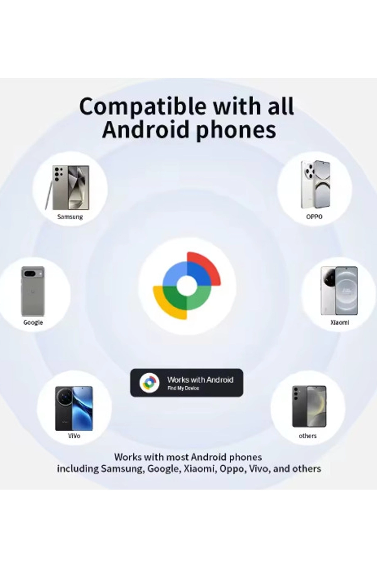 Airtag Android Konum Belirleme Akıllı Takip Cihazı Smart Finder Beyaz ( Lisinya )