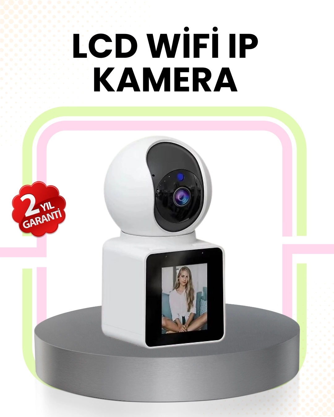 Akıllı Ev Güvenlik Kamerası 2k Ultra Hd Hareket Algılama Ve Çağrı Özellikli ( Lisinya )