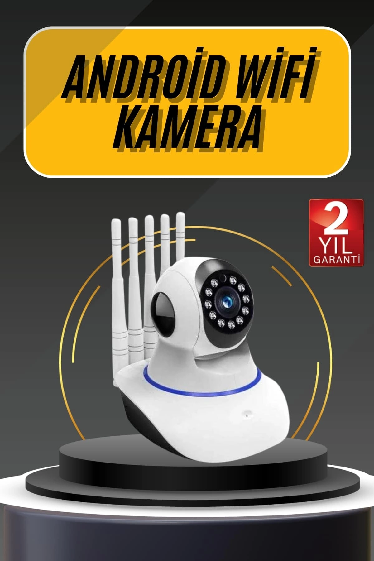 Akıllı Gece Görüşlü Sensörlü Kablosuz Kamera Telefondan Takip Edilebilir ( Lisinya )