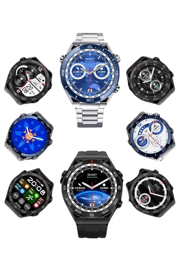 Akıllı Saat 1.62 İnç Ultimate Nabız Sensörlü Sesli Görüşme Yapabilen ( Lisinya )