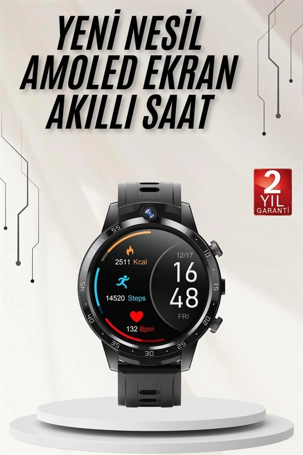 Akıllı Saat 3 Kordon Akıllı Saat Android Ve İos Uyumlu Uzun Ömürlü Titreşimli ( Lisinya )