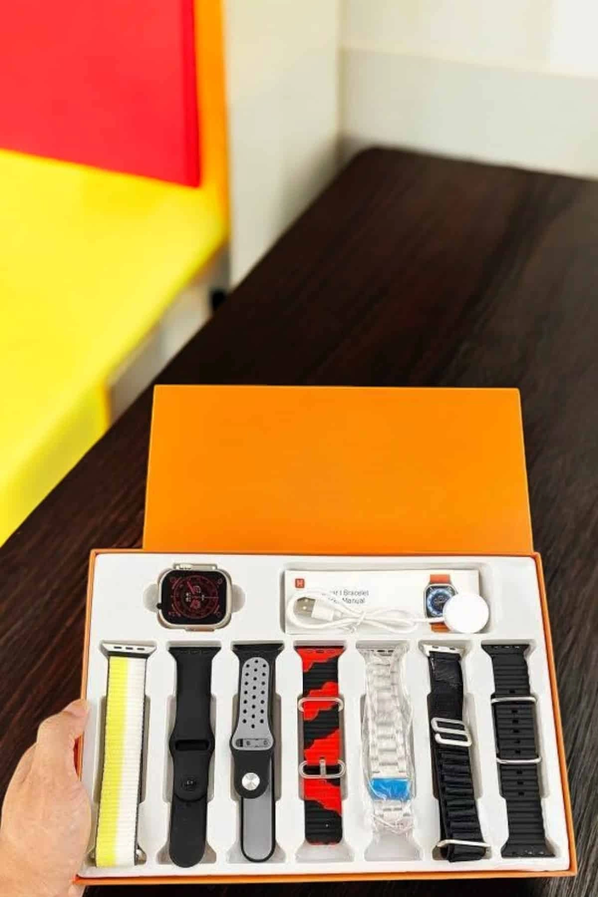 Akıllı Saat 7 Kordonlu Bildirim Görebilen Metal Kordon Gps Özelliği ( Lisinya )