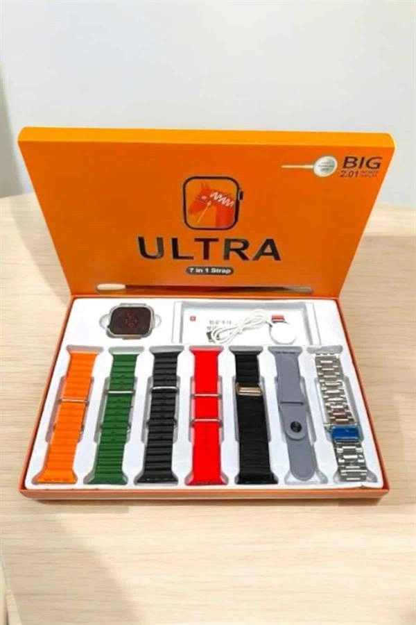 Akıllı Saat 7 Kordonlu Metal,plastik Ve Hasır Kordon Seçeneği ( Lisinya )