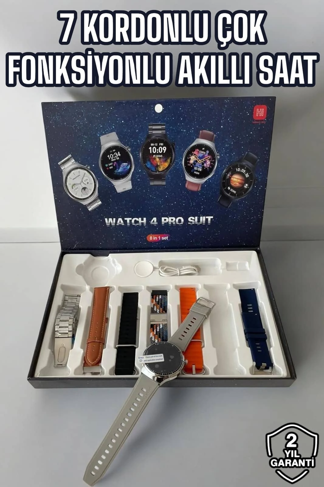 Akıllı Saat 7 Kordonlu Yeni Nesil Arama Cevaplayan Çok Fonksiyonlu ( Lisinya )