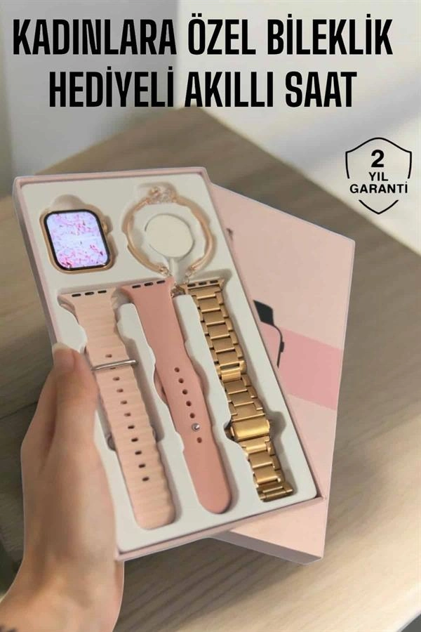 Akıllı Saat Adımsayar, Nabız Takibi Ve Gps Destekli Kadınlara Özel ( Lisinya )