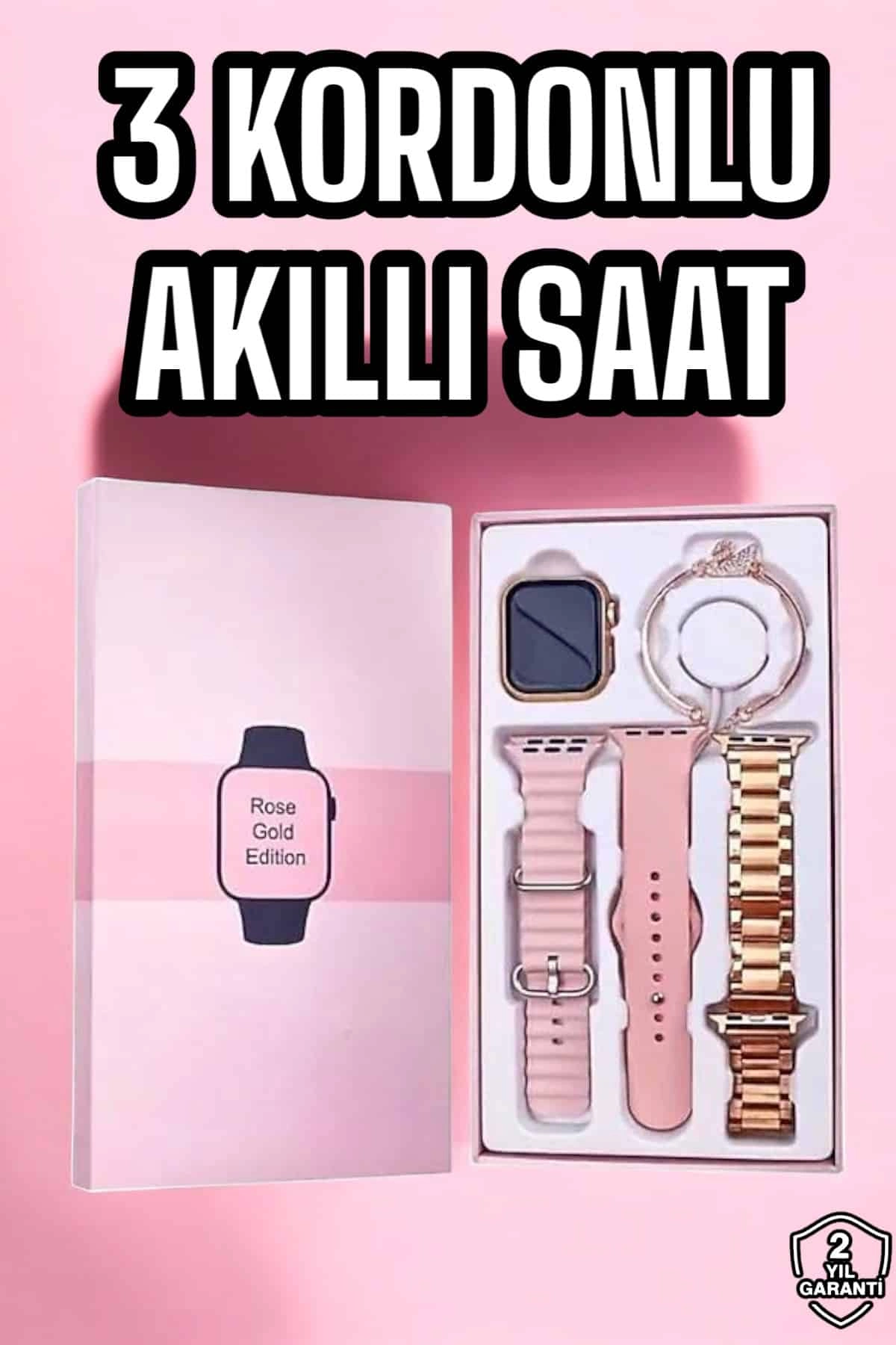 Akıllı Saat Amoled Ekran 3 Kordonlu Aksesuar Hediyeli Sesli Görüşme ( Lisinya )