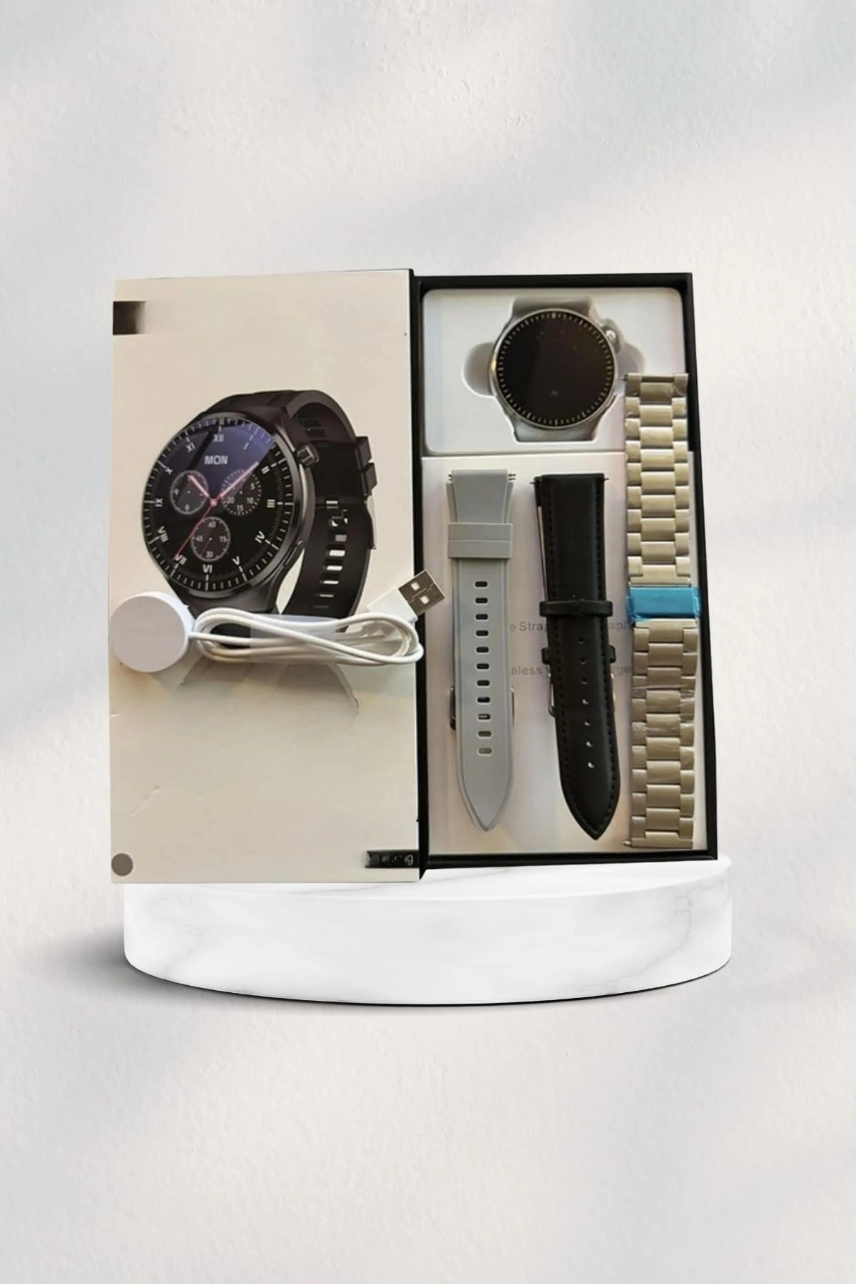 Akıllı Saat Amoled Ekran Bluetooth Bağlantılı Sesli Görüşme Nabız Ölçer ( Lisinya )