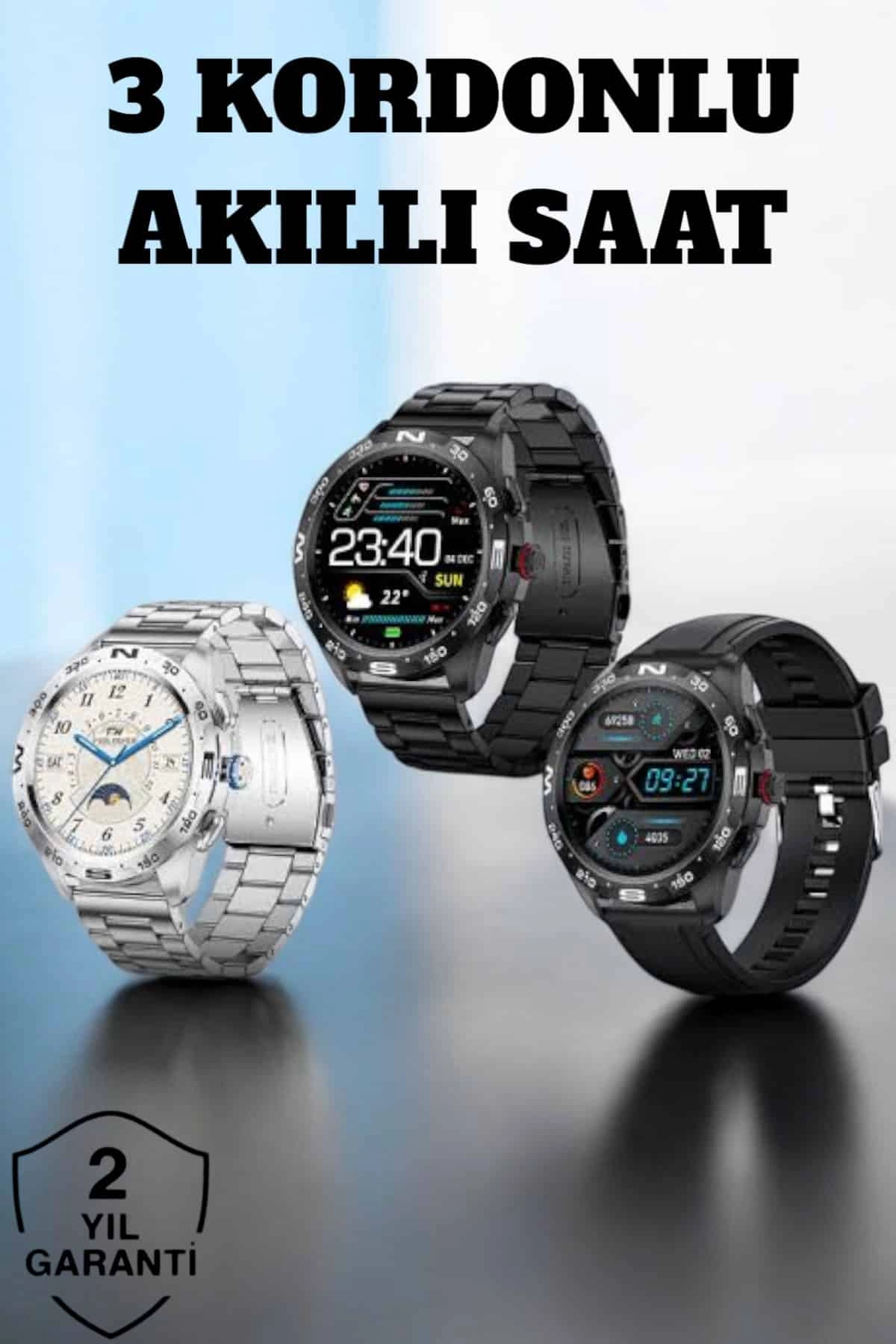 Akıllı Saat Arama Cevaplayan Titreşim Özelliğiyle Bildirim Görebilen ( Lisinya )