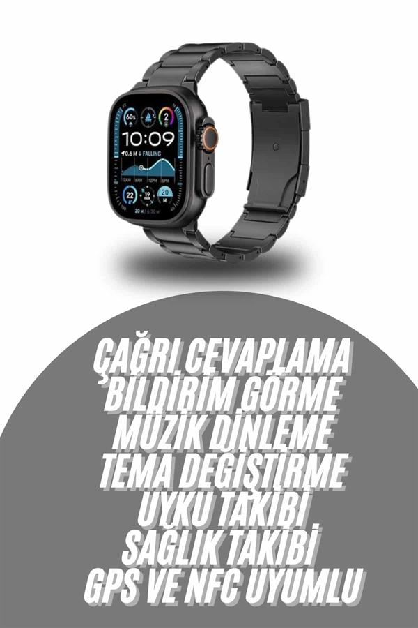 Akıllı Saat Arama Konuşma Gps Ve Nfc Özelliği 3 Kordonlu Amoled Ekran ( Lisinya )