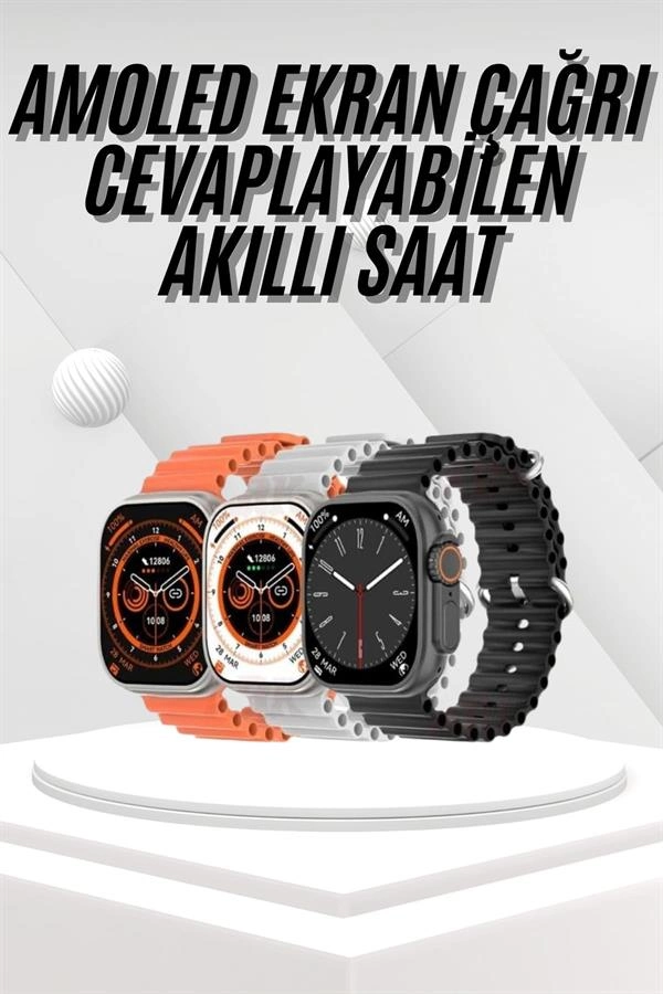 Akıllı Saat Bleutooth Bağlantılı Akıllı Saat Amoled Ekran 49 Mm ( Lisinya )