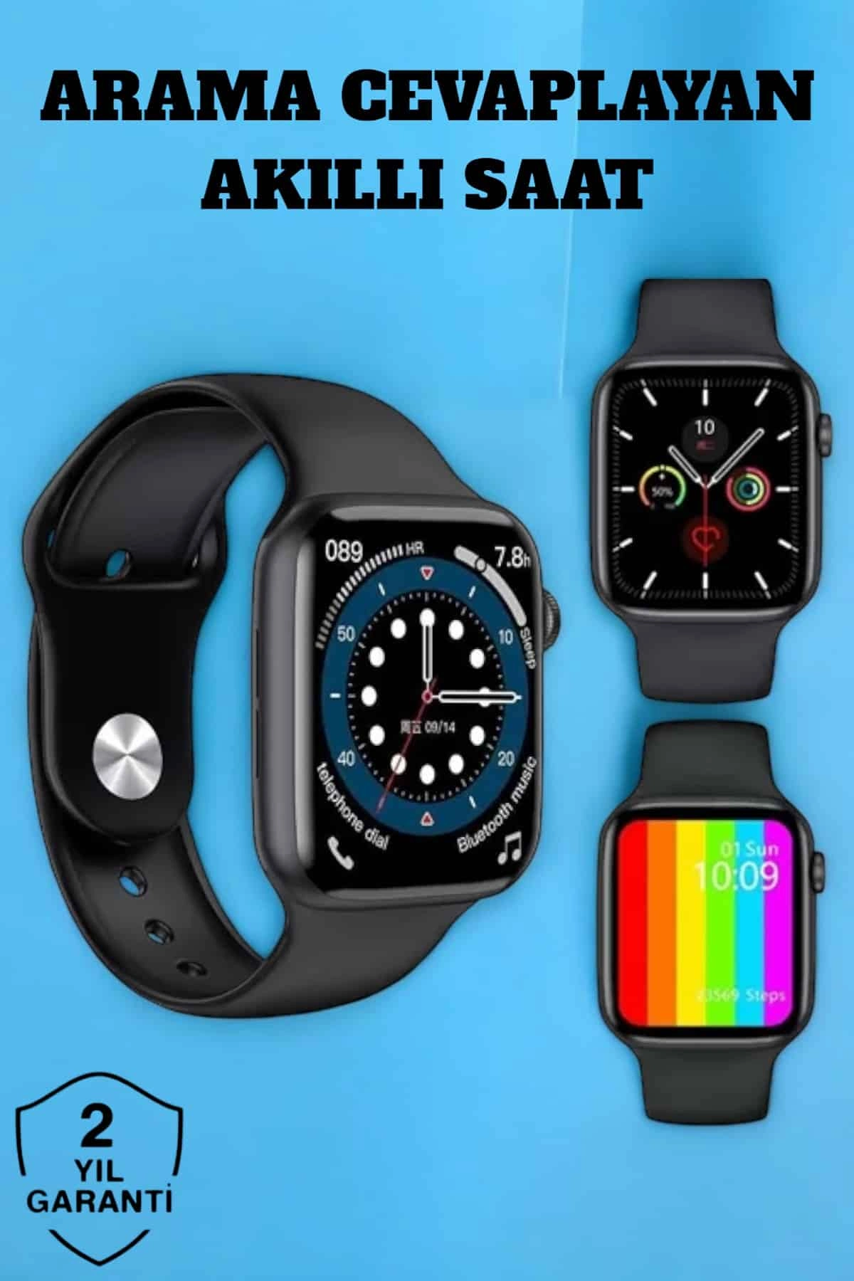 Akıllı Saat Bluetooth Bağlantı Ve 24 Saat Sağlık İzleme Gps Arama Cevaplama ( Lisinya )