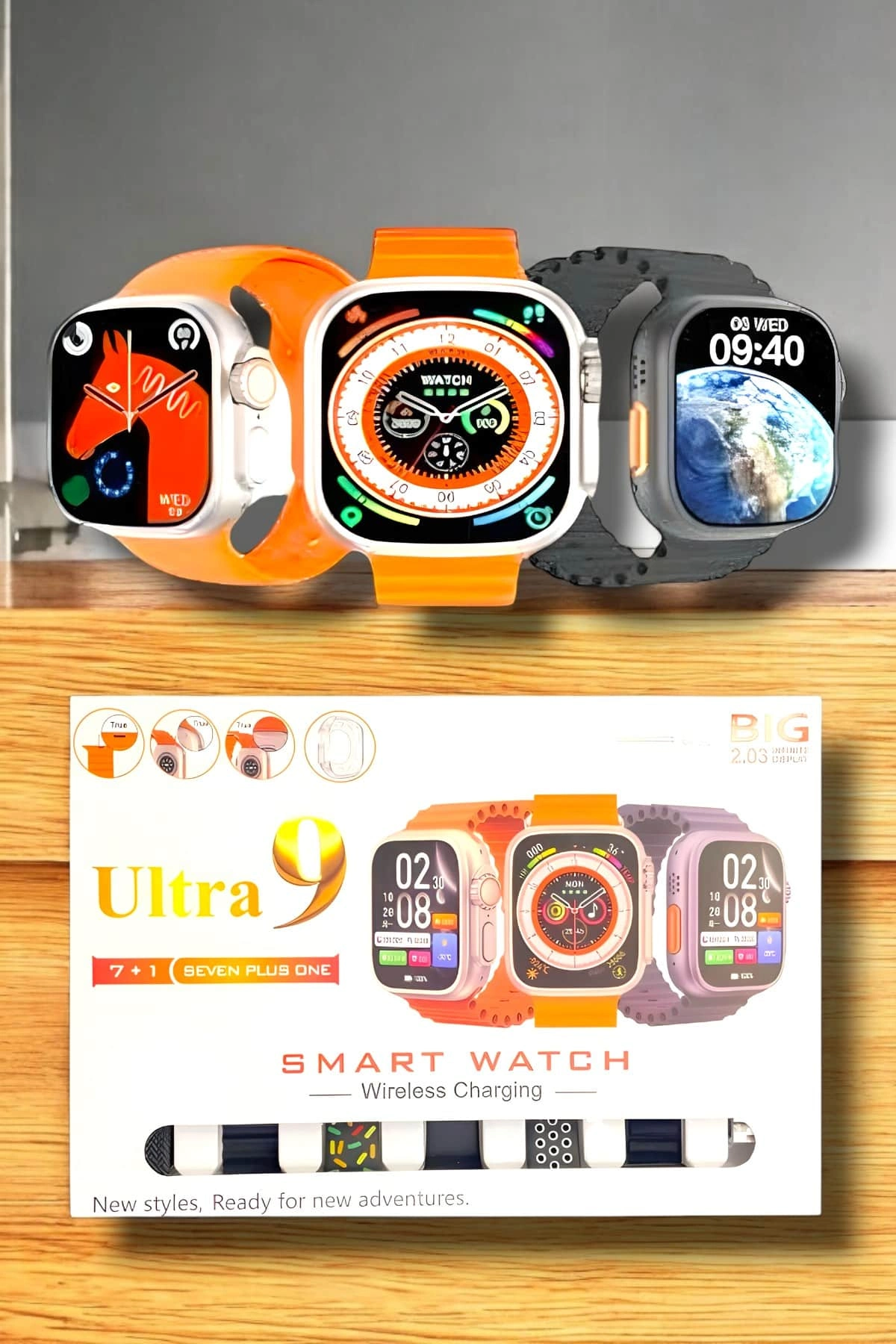 Akıllı Saat Bluetooth Bağlantılı 2.09 İnç Hd Ekran Ve Çok Yönlü Sağlık Takibi ( Lisinya )