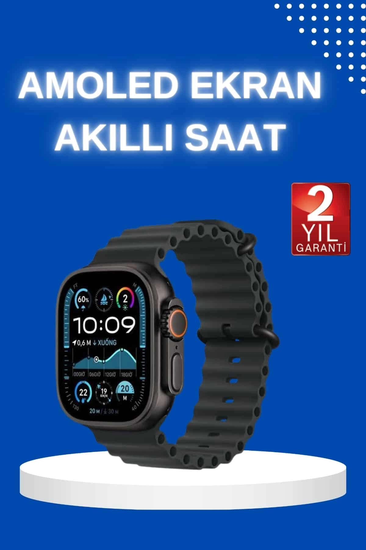 Akıllı Saat Bluetooth Bağlantılı Nfc Ve Gps Uyumlu Nabız Ölçer Sesli Görüşme ( Lisinya )
