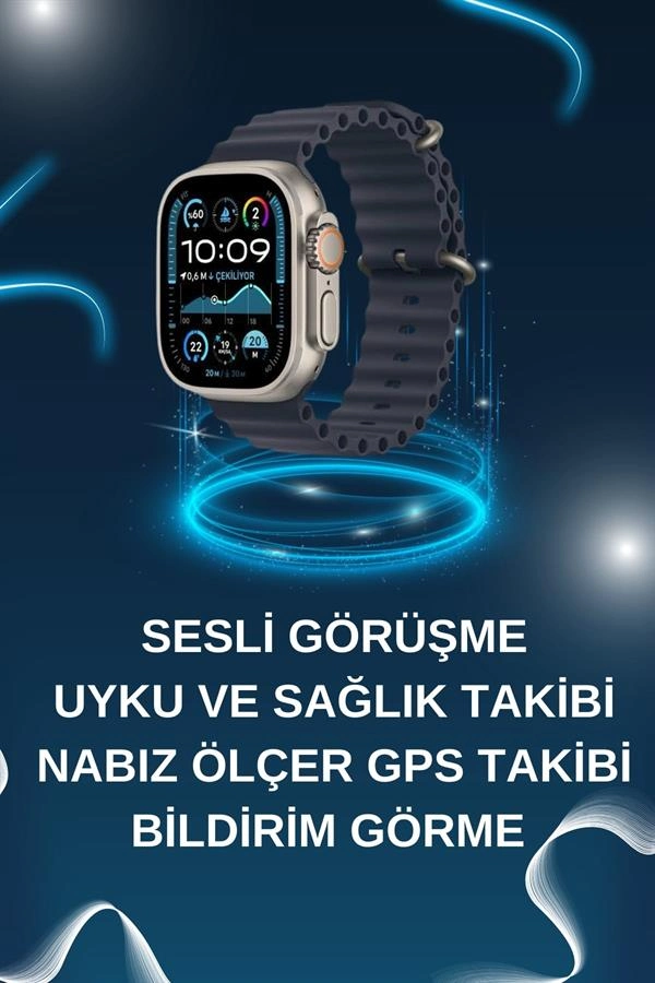 Akıllı Saat Bluetooth Bağlantılı Nfc Ve Gps Uyumlu Nabız Ölçer Sesli Görüşme ( Lisinya )