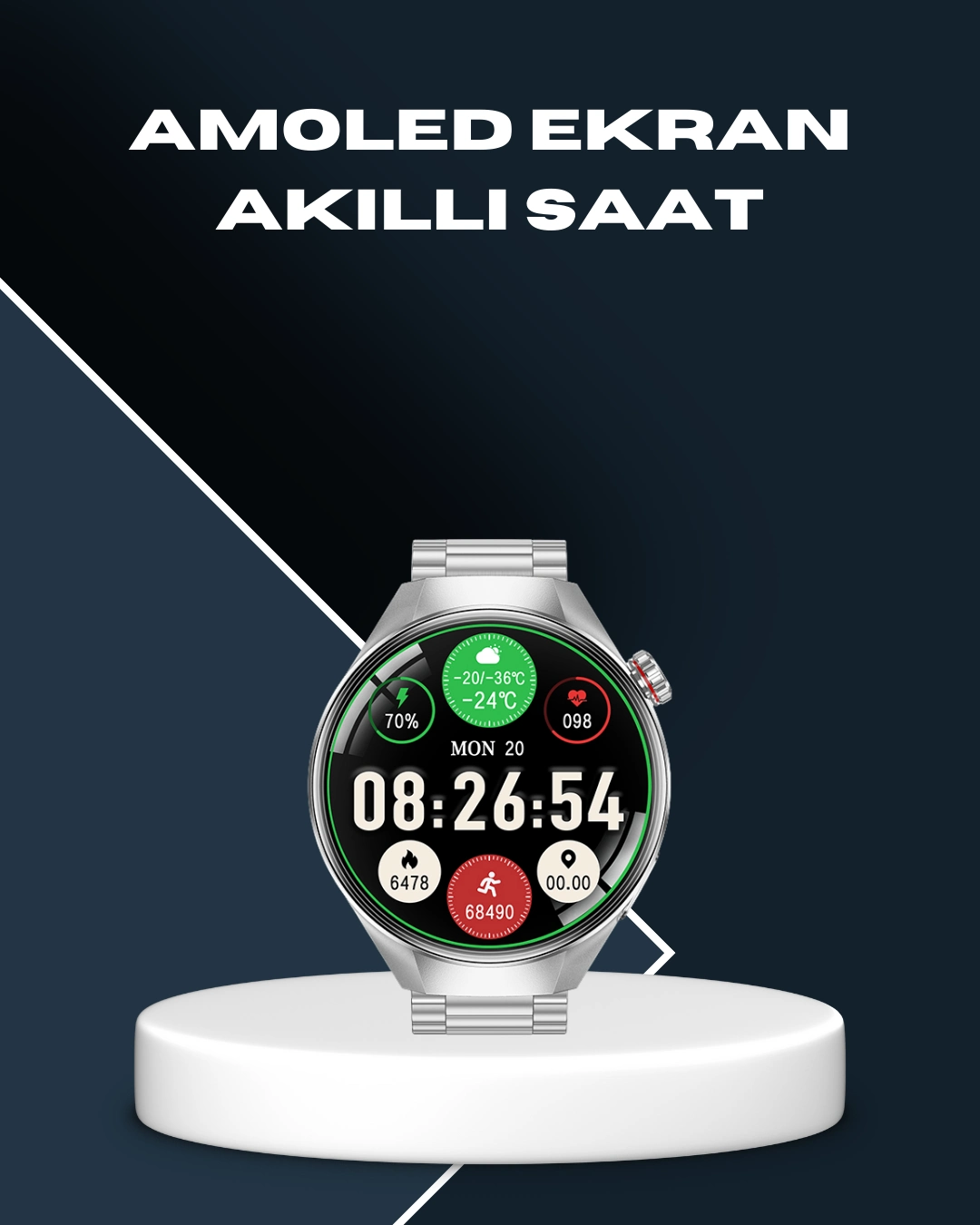 Akıllı Saat Bluetooth Görüşme Destekli – Spor, Sağlık Ve Bildirim Özellikli ( Lisinya )