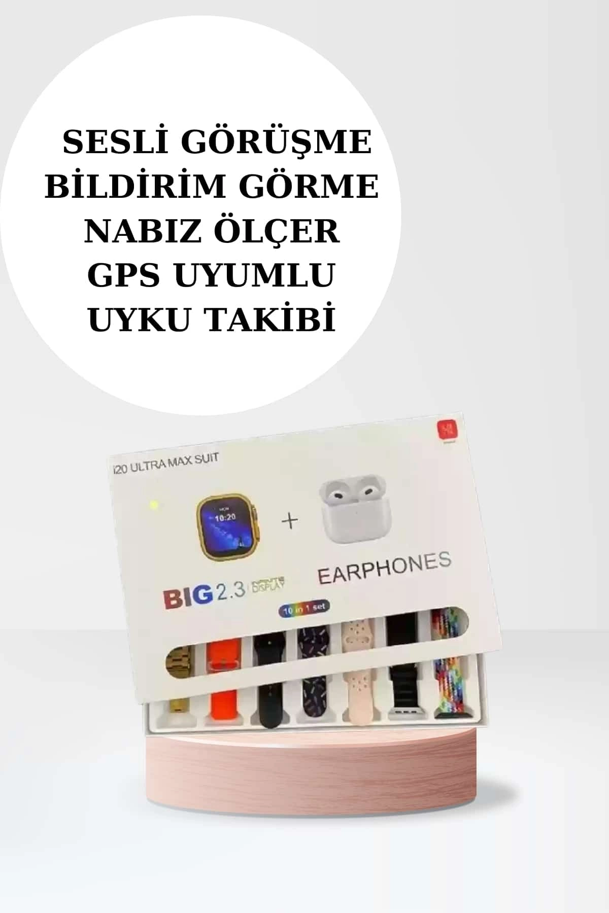 Akıllı Saat Bluetooth Kulaklık Adımsayar Sağlık Takibi Çağrı Cevaplama ( Lisinya )