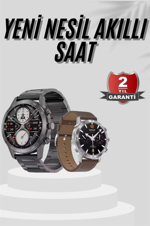 Akıllı Saat Çelik Kordon Çağrı Cevaplama Amoled Ekran Titreşimli Uyku Ve Sağlık Takibi ( Lisinya )