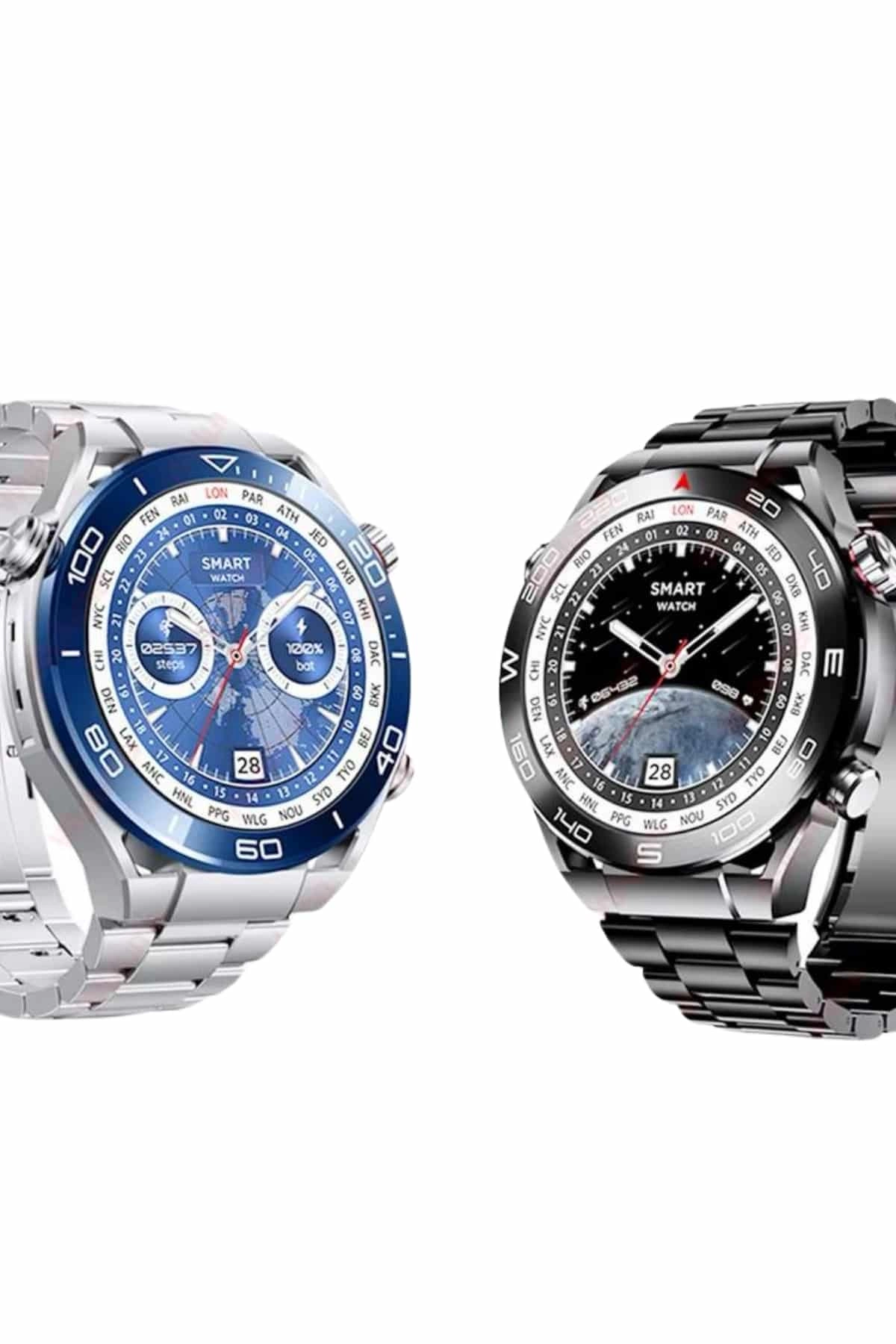 Akıllı Saat Çelik Kordonlu Amoled Ekran Android Ve İos Uyumlu Çağrı Cevaplayabilen ( Lisinya )