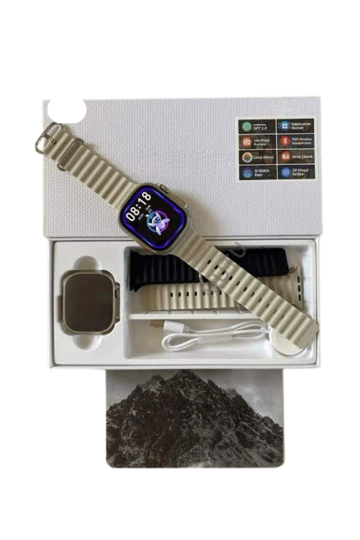 Akıllı Saat Çok Fonksiyonlu Unısex Sosyal Medya Girişli Bluetooth Bağlantılı ( Lisinya )