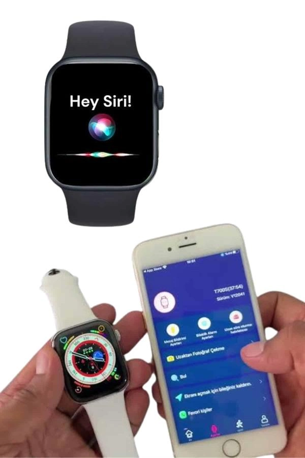 Akıllı Saat Çok Fonksiyonlu Uyku Takibi Adımsayar Nabız Ölçer Arama Cevaplayan ( Lisinya )