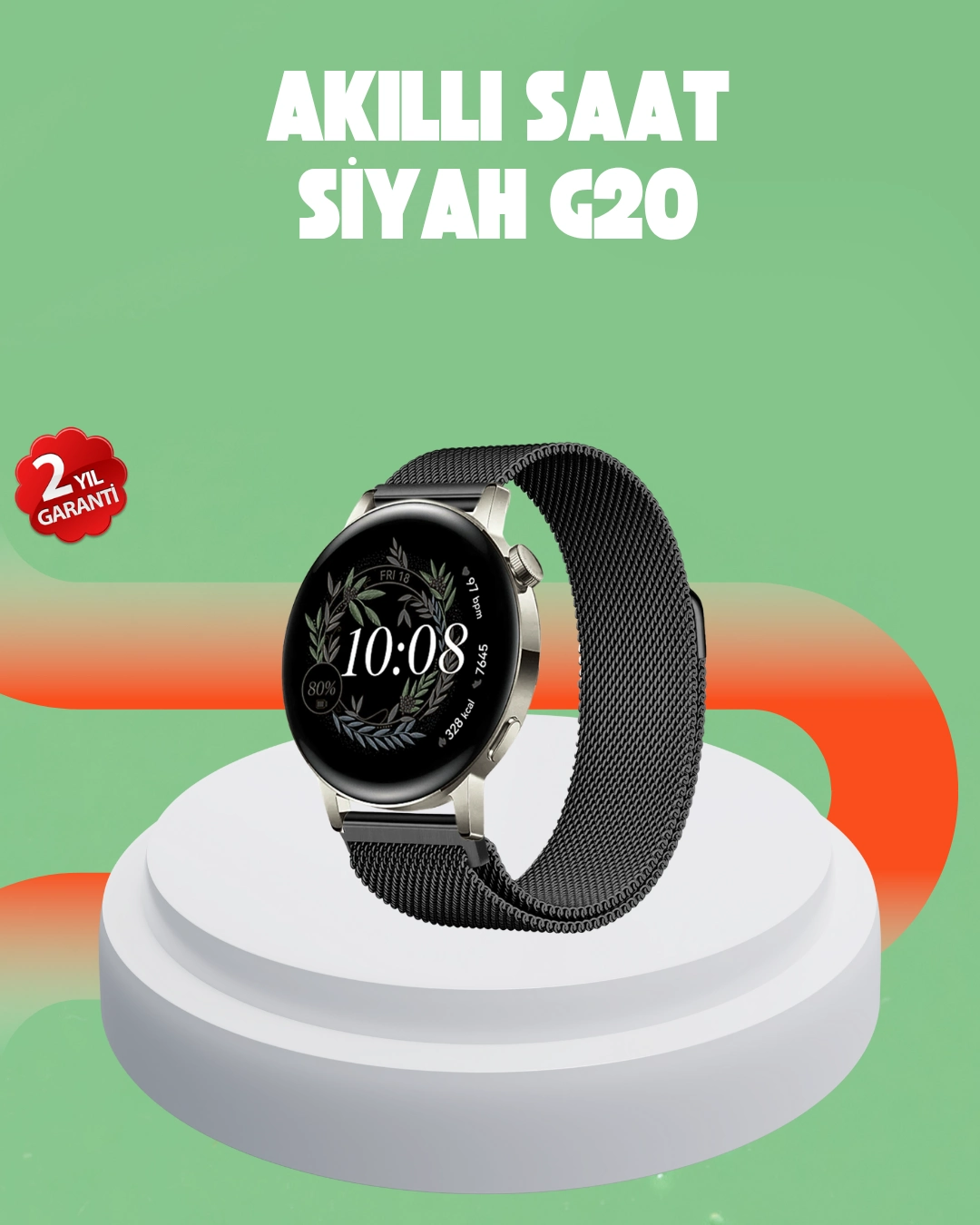 Akıllı Saat – Dokunmatik Ekran, Kalp Atışı Ve Spor Takibi ( Lisinya )