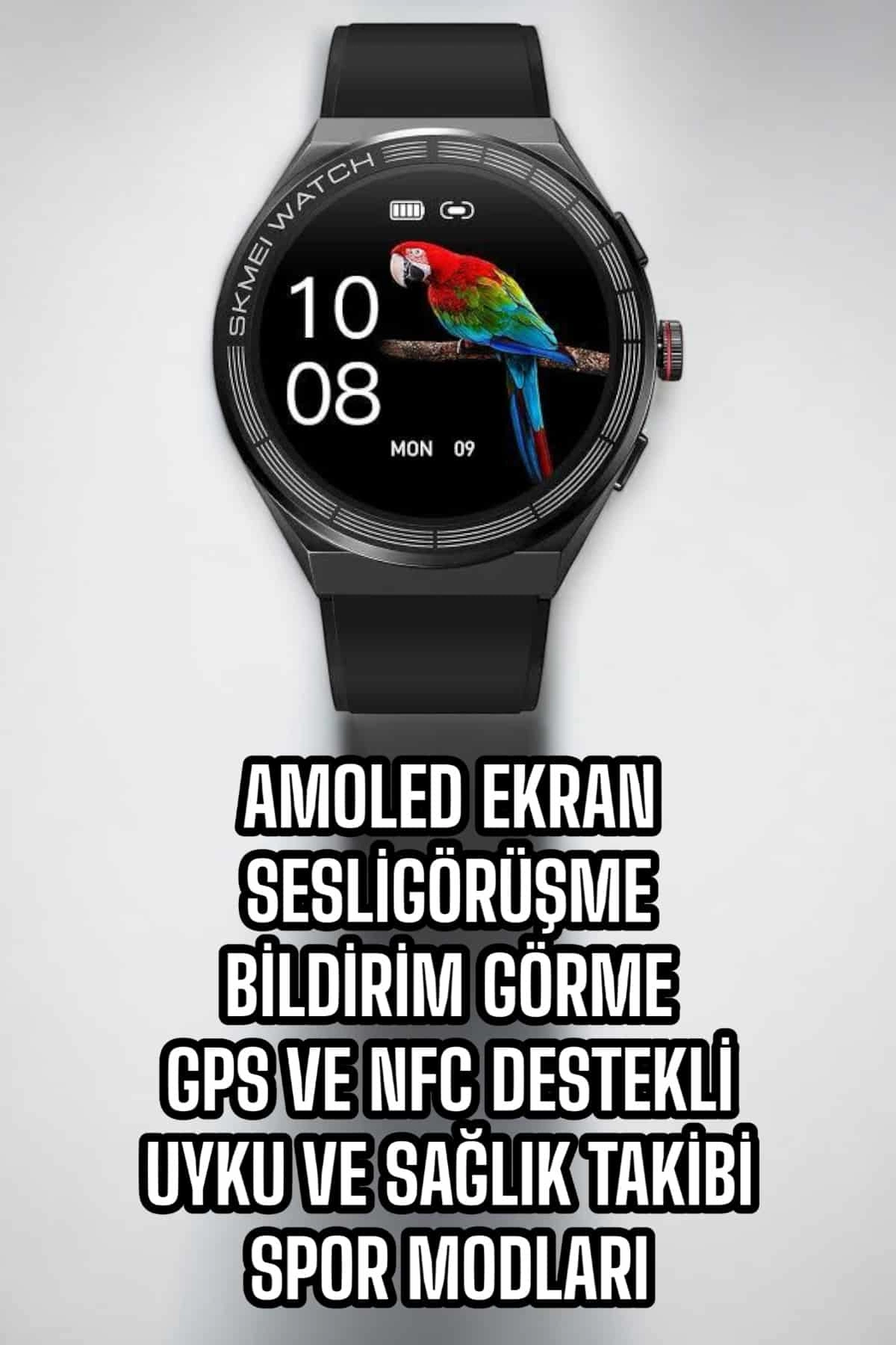 Akıllı Saat Dokunmatik Ekran Sesli Görüşme Ve Bildirim Görme Sağlık Takibi ( Lisinya )