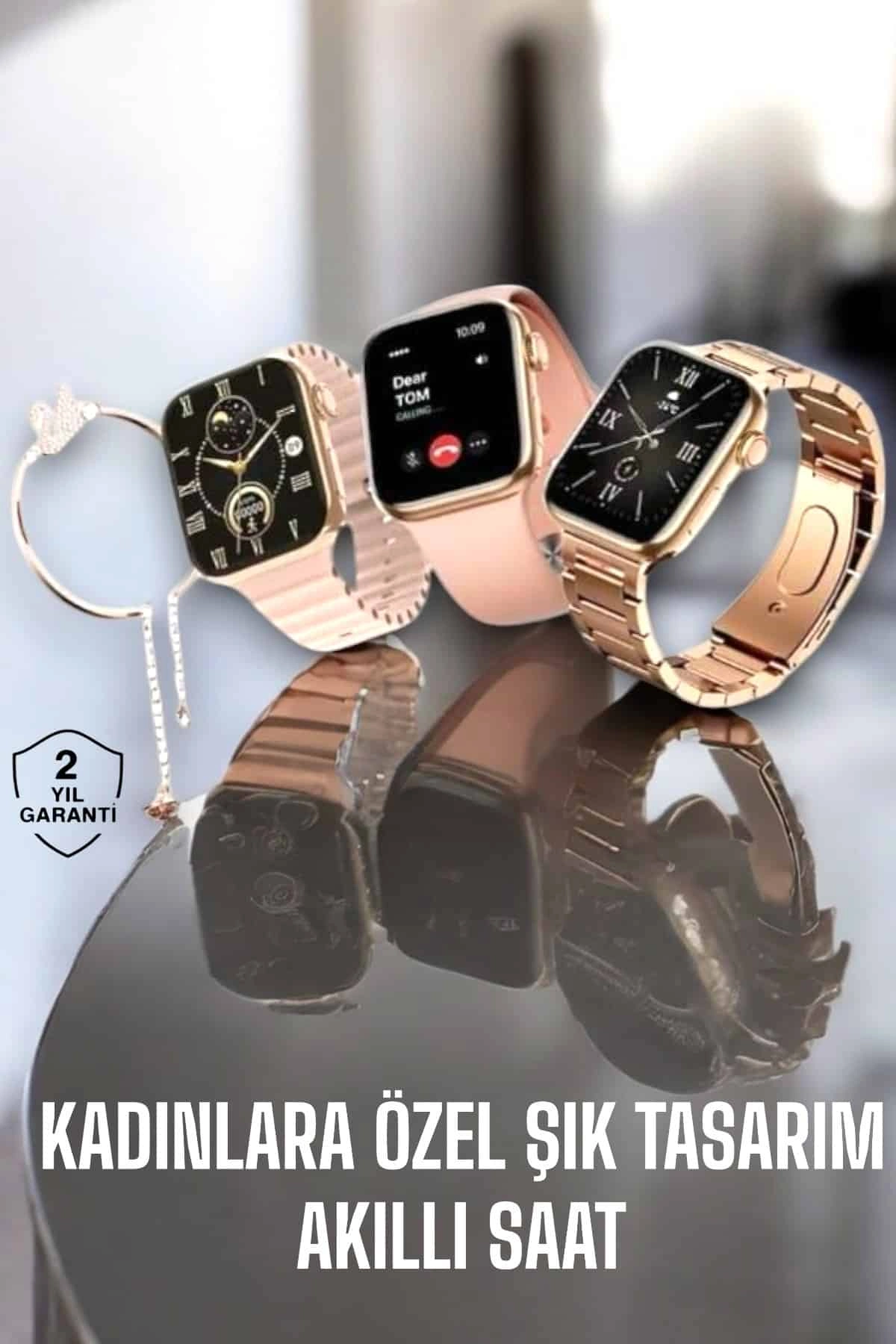 Akıllı Saat Kadınlara Uyku Ve Sağlık Takibi Yapabilen Bileklik Hediyeli ( Lisinya )