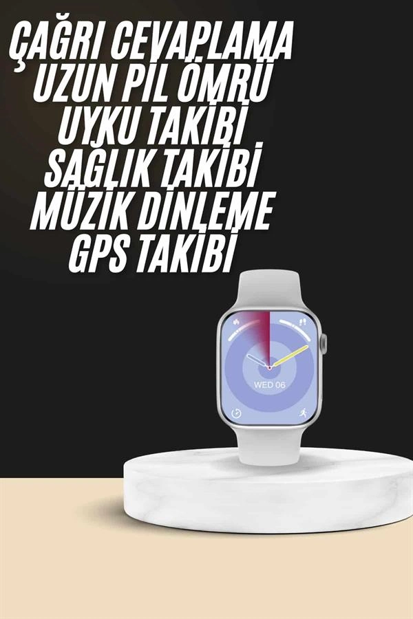 Akıllı Saat Kulaklık Hediyeli Uyku Ve Sağlık Takibi Yapabilen Uzun Ömürlü ( Lisinya )