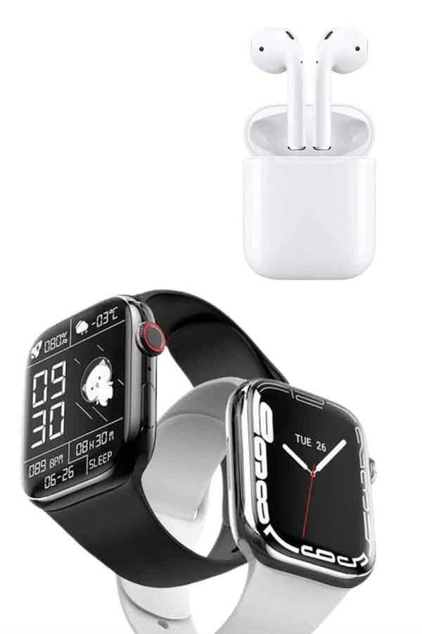 Akıllı Saat Kulaklık Hediyeli Uyku Ve Sağlık Takibi Yapabilen Uzun Ömürlü ( Lisinya )
