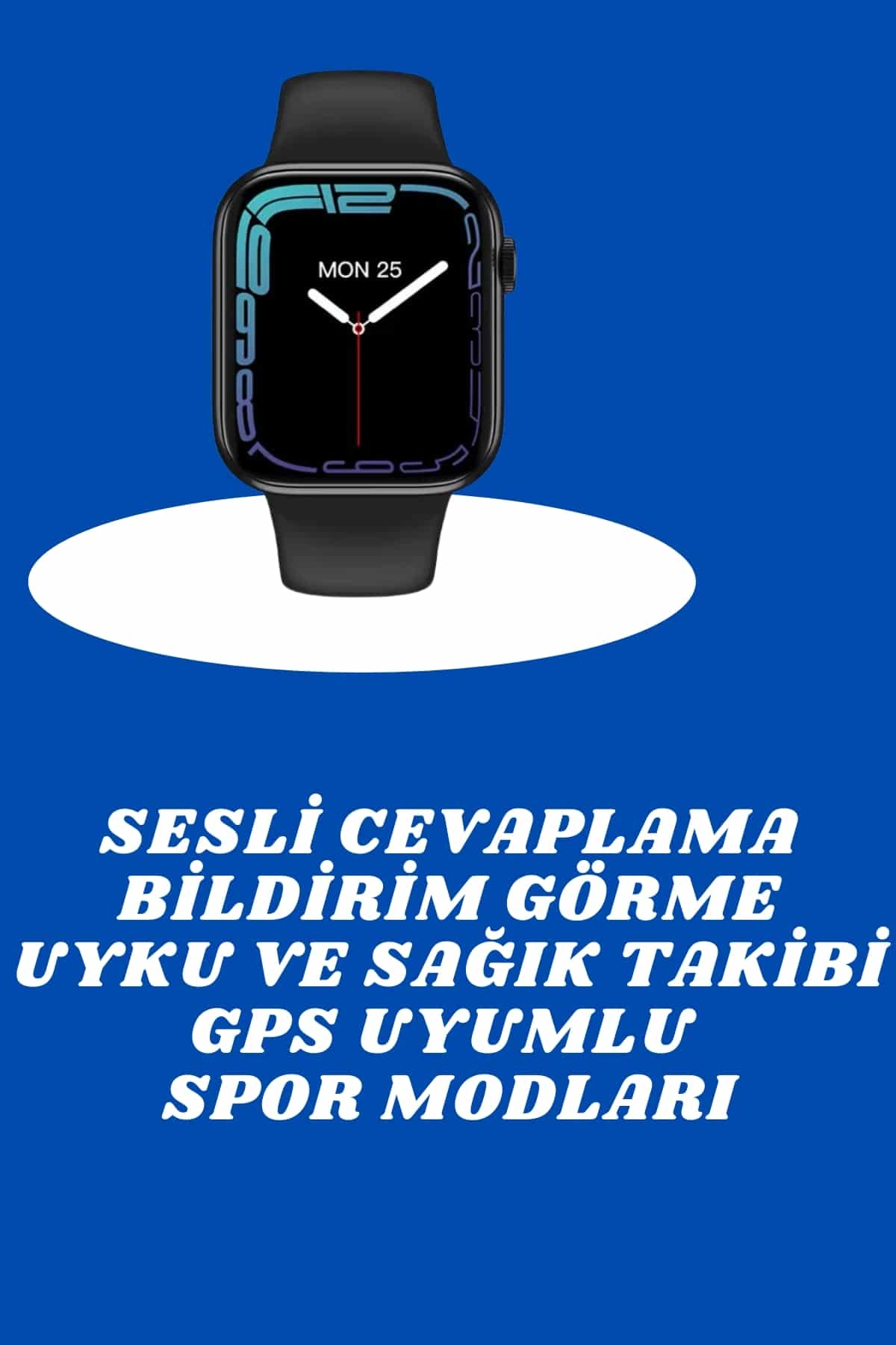 Akıllı Saat Nabız Ölçebilen Adımsayar Kalori Hesaplama Tema Değiştirme Gps Uyumlu ( Lisinya )