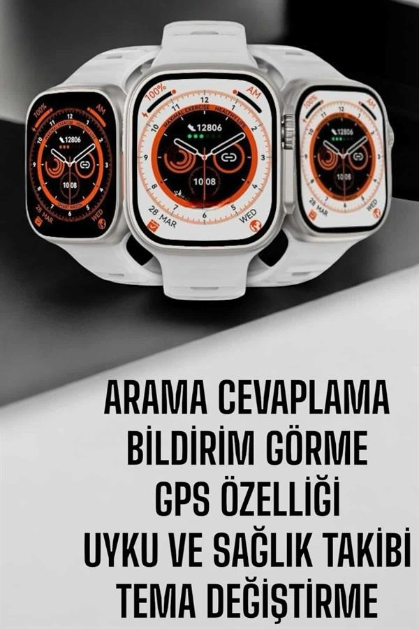 Akıllı Saat Nabız Ölçebilen Yeni Nesil Gps Ve Adımsayar Özelliği ( Lisinya )