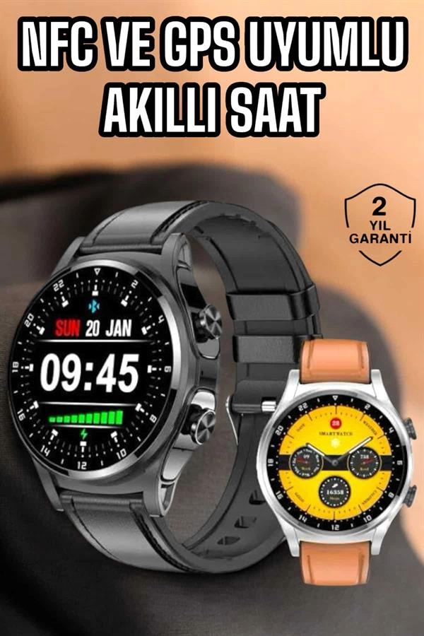 Akıllı Saat Nabız Ölçer Uyku Takibi Sesli Görüşme Bildirim Görme ( Lisinya )