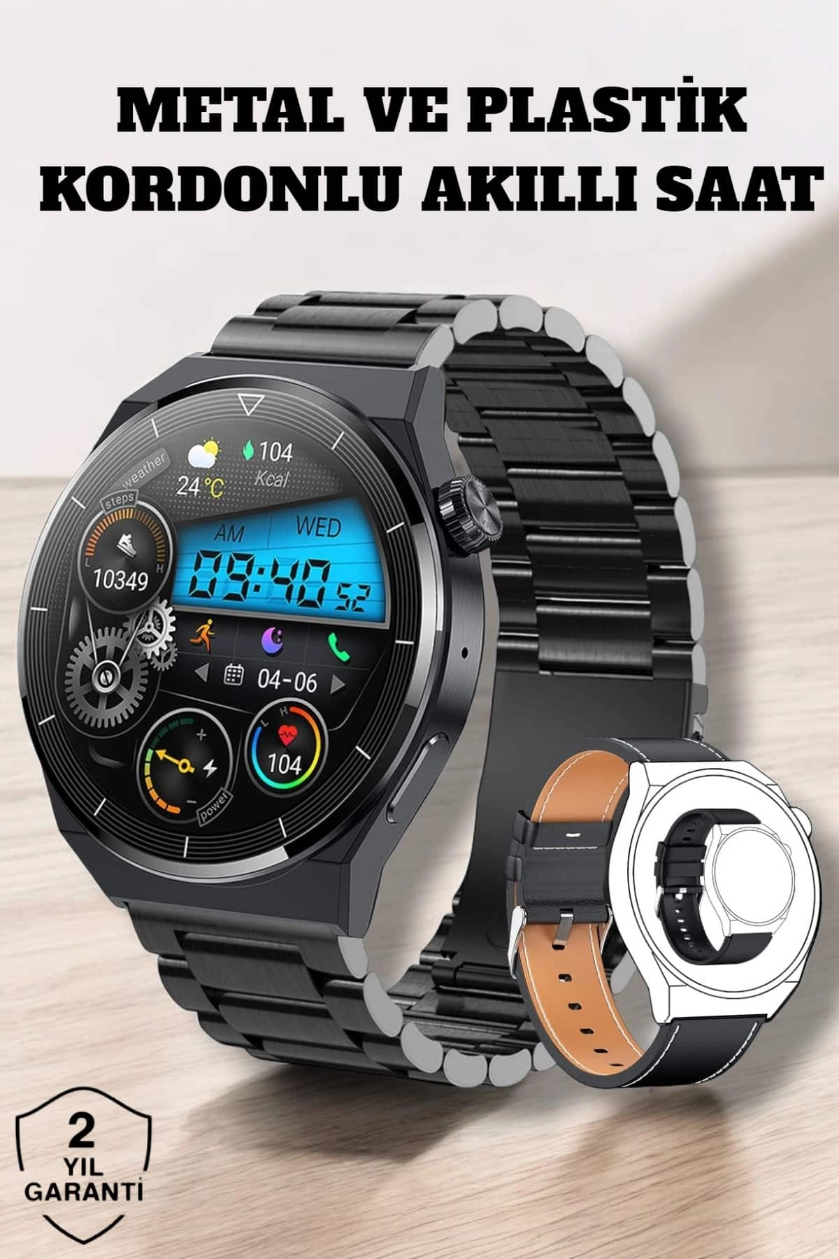 Akıllı Saat Sağlık Ve Fitness Takibi Bluetooth Bağlantılı Dokunmatik Ekran ( Lisinya )