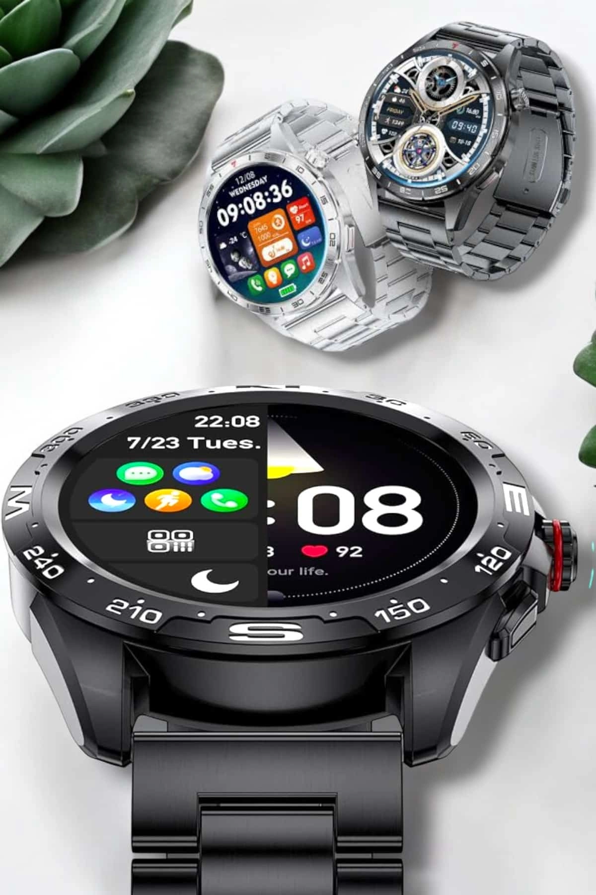 Akıllı Saat Sağlık Ve Fitness Takibi Bluetooth Bağlantılı Dokunmatik Ekran ( Lisinya )