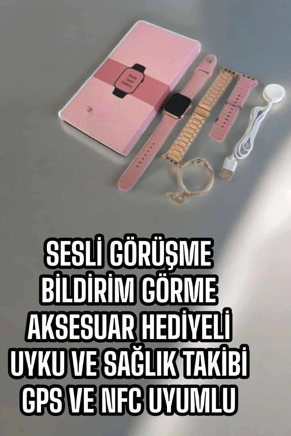 Akıllı Saat Sesli Görüşme Bildirim Görme Uyku Ve Sağlık Takibi ( Lisinya )