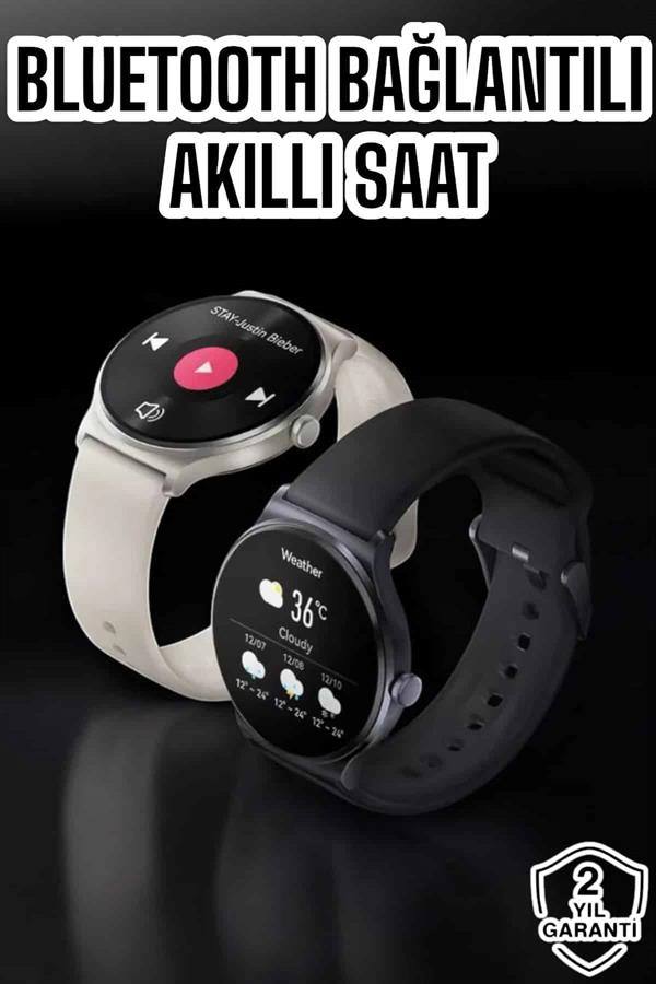 Akıllı Saat Sesli Görüşme Bluetooth Bağlantılı 3 Kordonlu ( Lisinya )