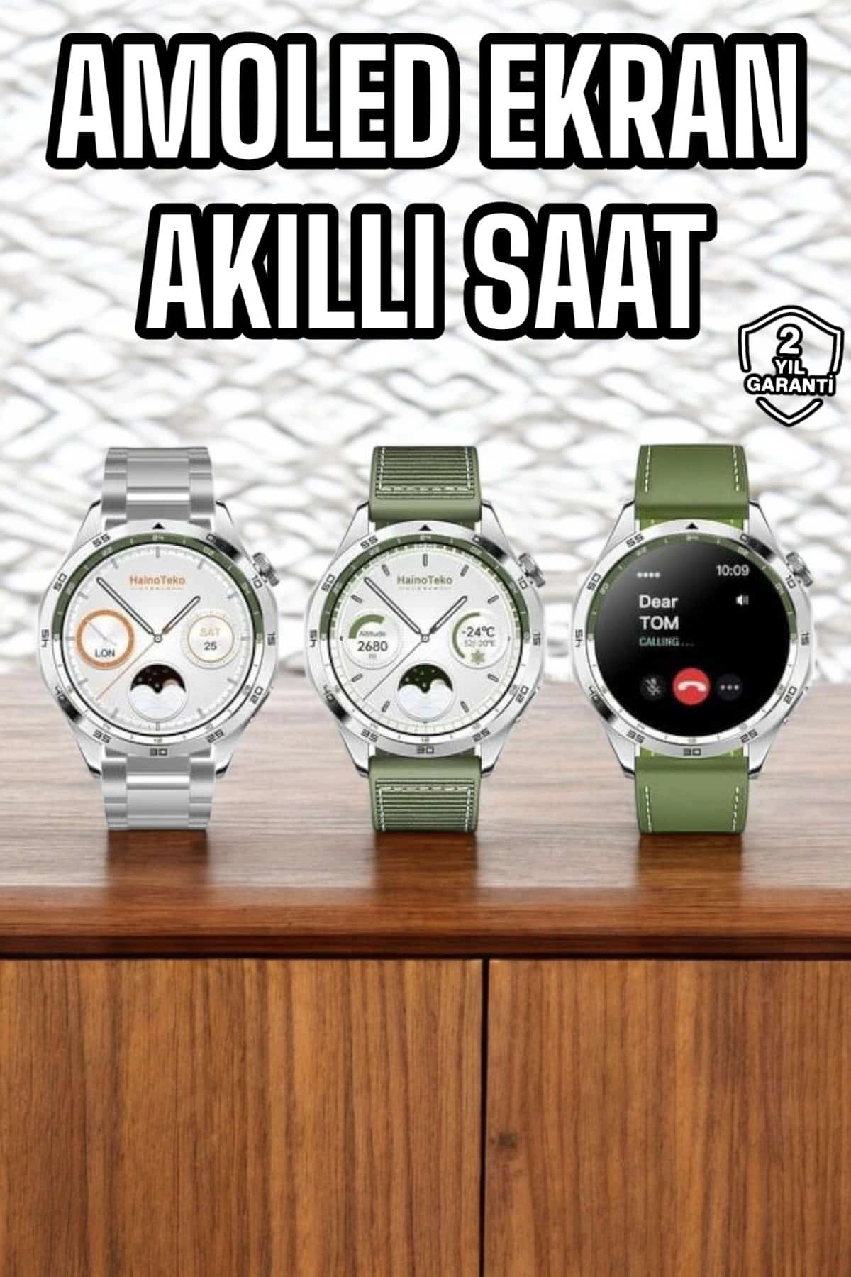 Akıllı Saat Sesli Görüşme Titreşimli Nabız Sensörlü Spor Modları ( Lisinya )