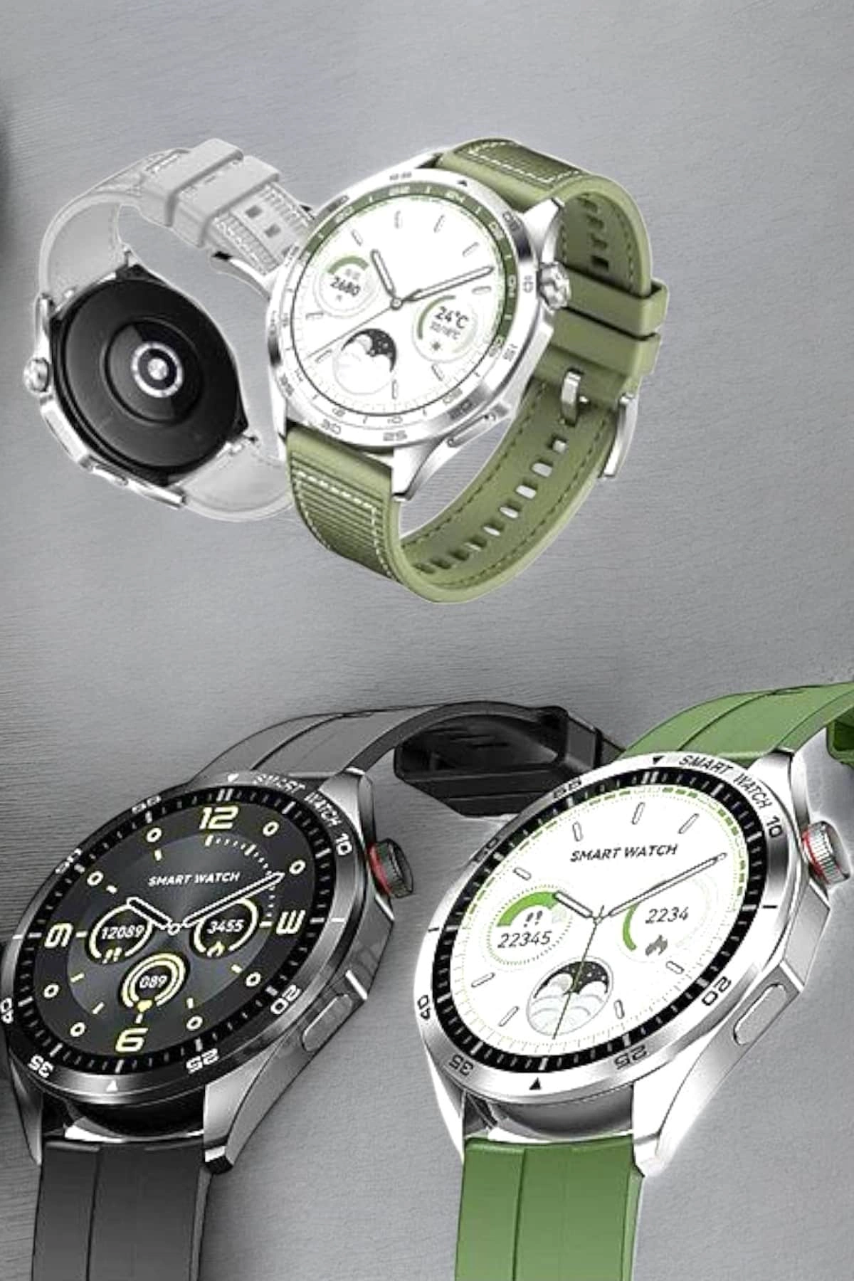 Akıllı Saat Sesli Görüşme Titreşimli Nabız Sensörlü Spor Modları ( Lisinya )