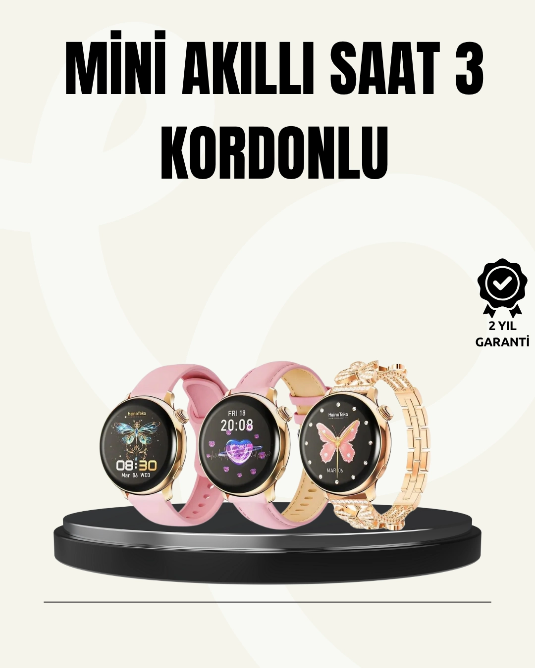 Akıllı Saat – Şık Tasarım, Uzun Pil Ömrü Ve Su Geçirmez Özellik ( Lisinya )