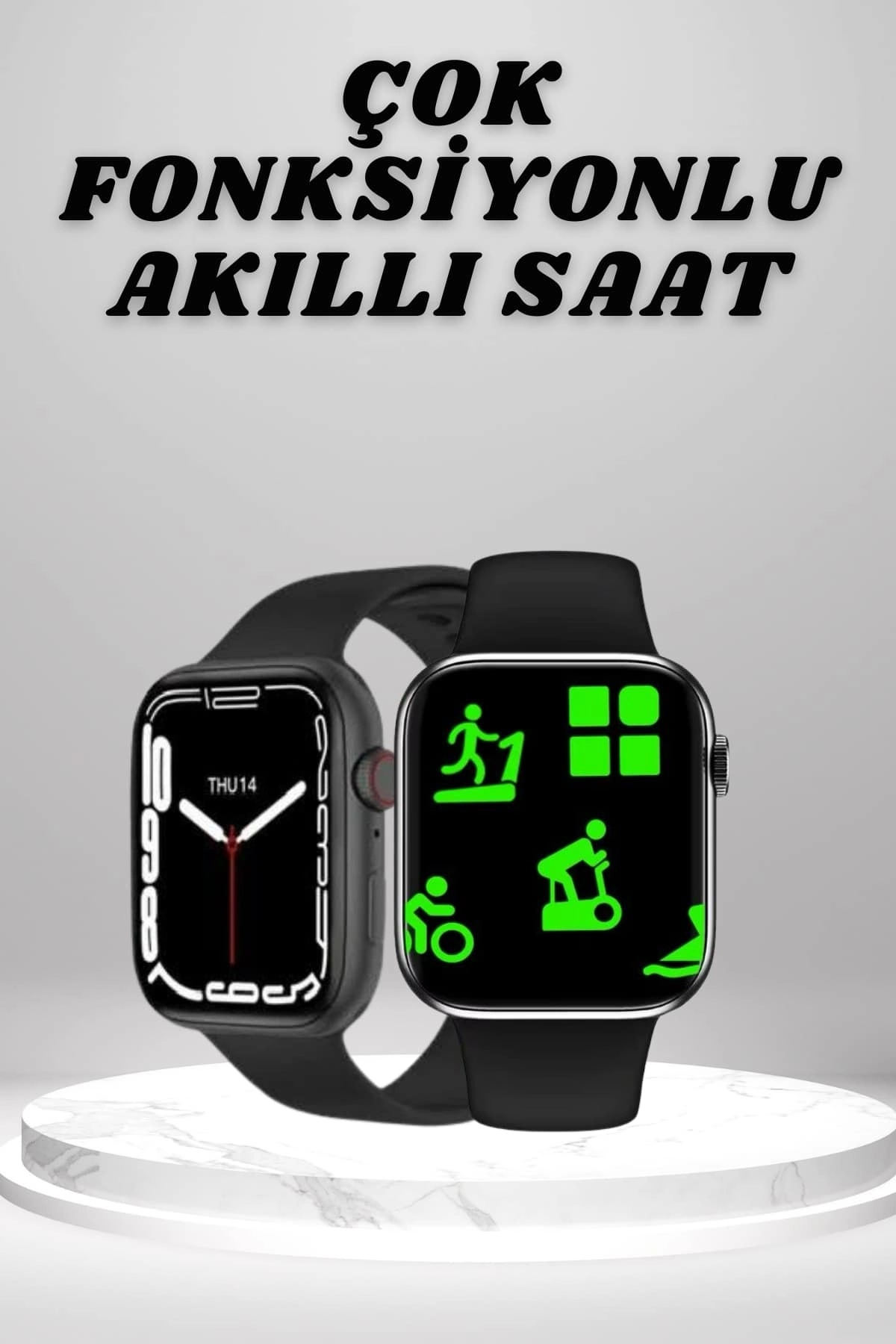 Akıllı Saat Tema Değiştirme Uyku Ve Sağlık Takibi Sesli Asistan Bildirim Görme ( Lisinya )