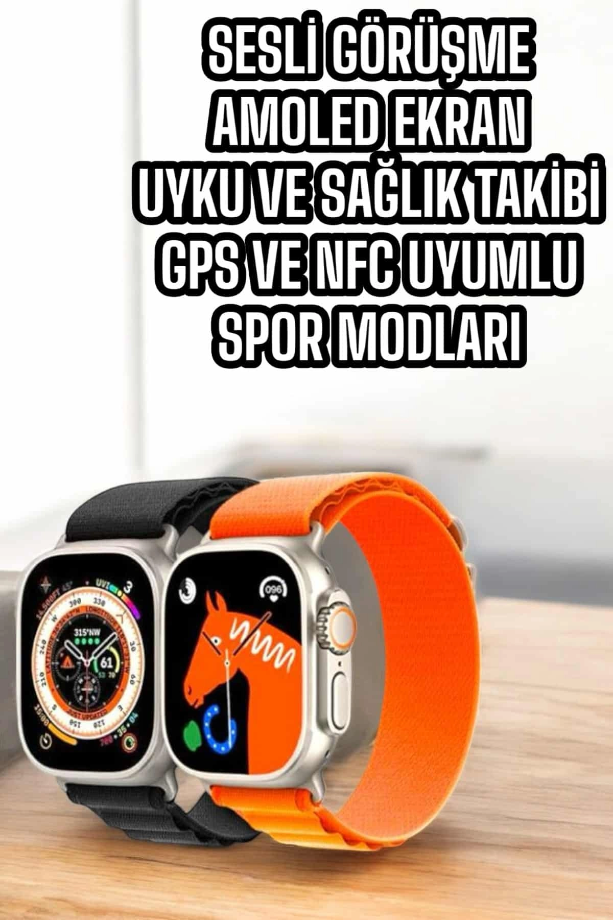 Akıllı Saat Uyku Ve Spor Takibi Yeni Nesil Bluetooth Bağlantılı Amoled Ekran ( Lisinya )